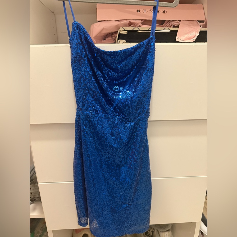 Lucy in the Sky Royal Blue Sequin Gown
